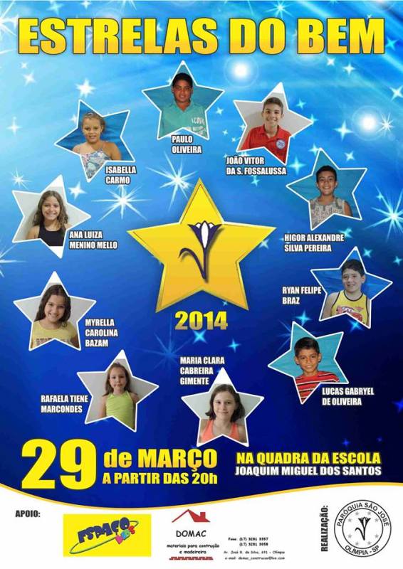 Paróquia São José de Olímpia promove o evento “Estrelas do Bem”