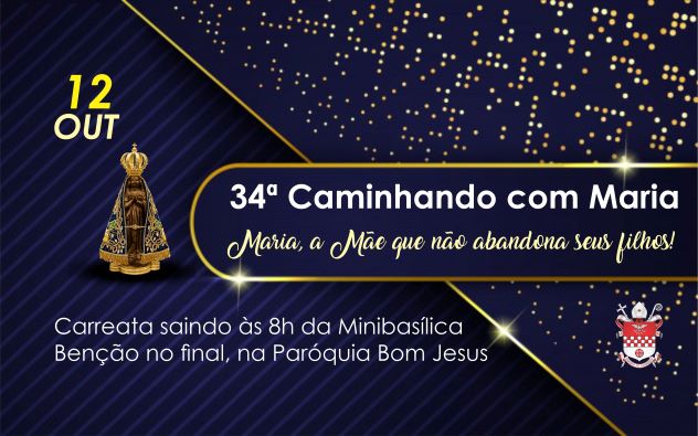 Carreata celebra o 34º Caminhando com Maria no dia 12 de outubro