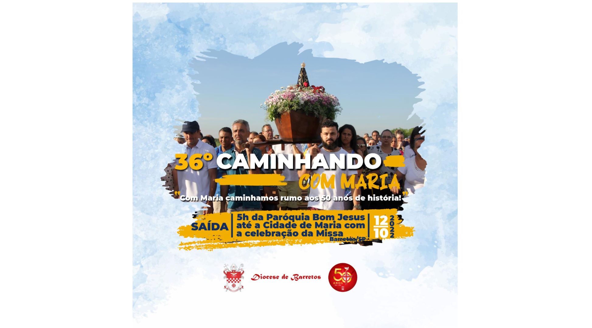 36º Caminhando com Maria, em Barretos, retoma formato original de caminhada penitencial em 2022